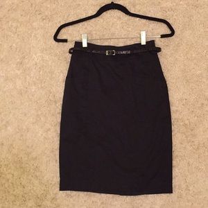Black pencil skirt